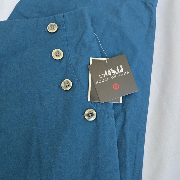 House Of Aama Pull-on Cotton Pants Turquoise Women's Plus Sizes 1X and 3X - Picture 7 of 13